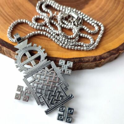 Rastafari African Ethiopian Cross Necklace