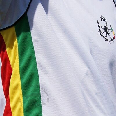 Football T Shirt - Reggae Team - Nuff Respekt white