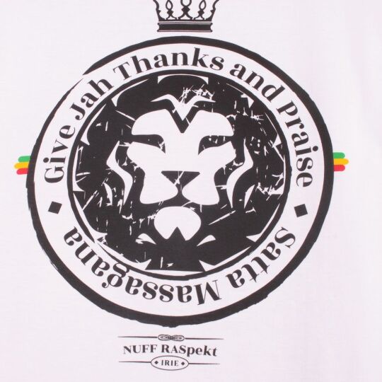 Give Jah thanks and Praise Satta Massagana | white tshirt
