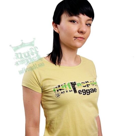 Let It be Reggae Nuff Respekt -jamaica flag -damski tshirt