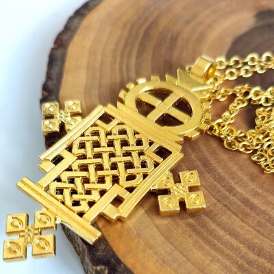 Rastafari African Ethiopian Cross Necklace