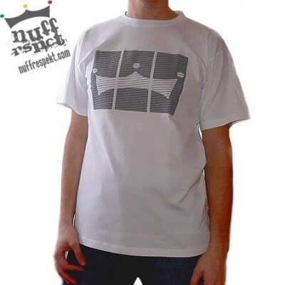 Rasta Reggae Tshirt - Nuff Rspct Crown - white - Nuff Respekt 