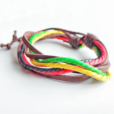 Rasta Reggae thong bracelet 0632