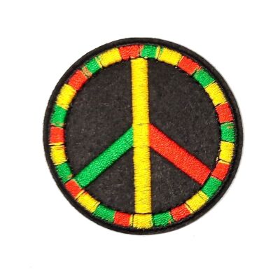 Peace sign rasta patch