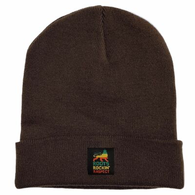 Beanie winter hat Docker cap Roots Rockin' Raspect | brown