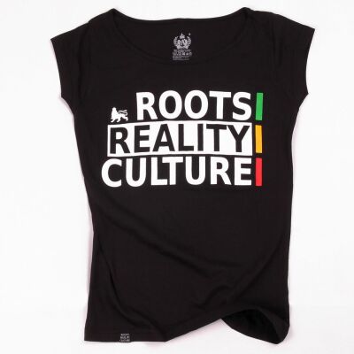 Damska koszulka Roots Reality Culture | czarna