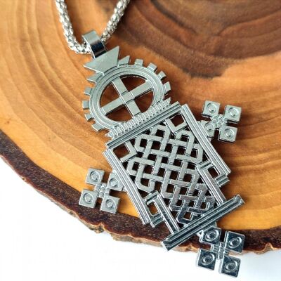 Rastafari African Ethiopian Cross Necklace